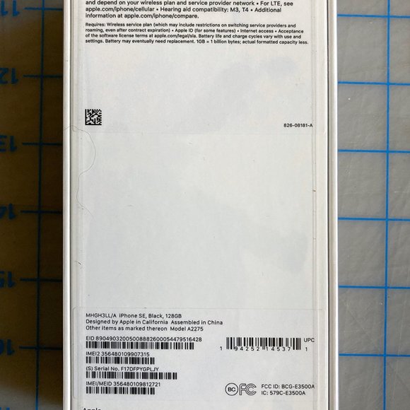 Apple iPhone SE 2nd Gen. - 128GB - Black - UNLOCKED - Picture 3 of 3